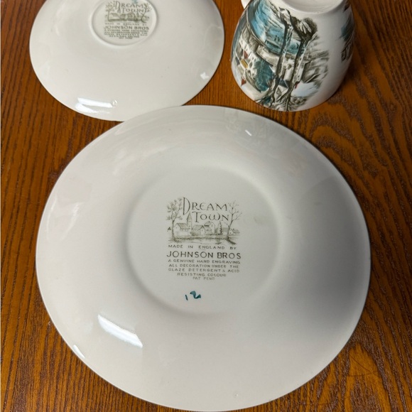 1950’s ~ Dream Town ~ Johnson Brothers ~ 3 Piece Set - Picture 2 of 6